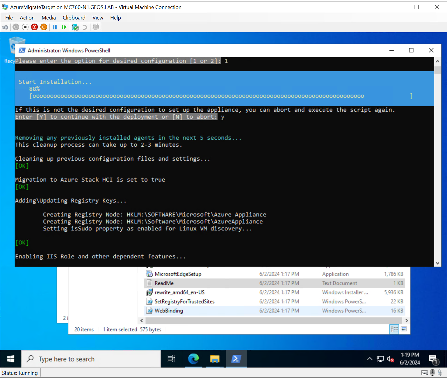 Installing Target Appliance