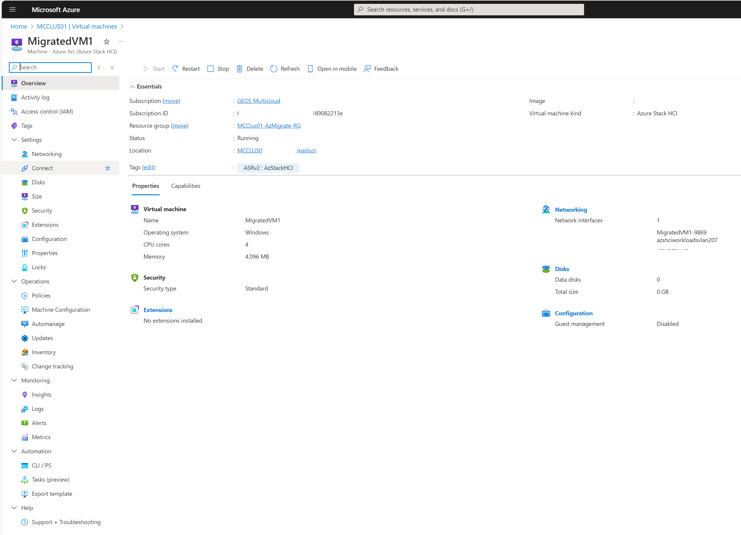 MigratedVM1 Features
