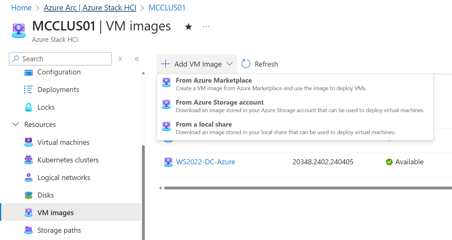 Add VM Image